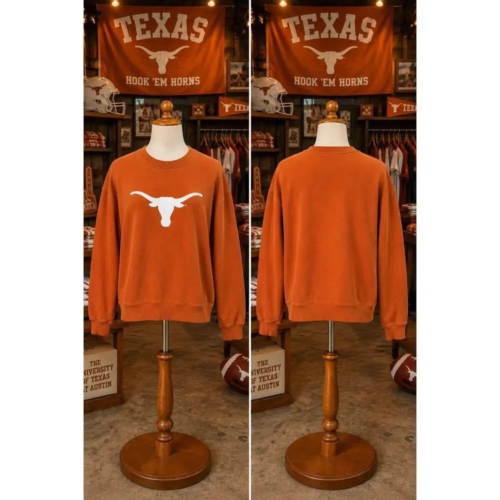 Vintage Texas Longhorns Red Oak Crewneck Sweatshirt XL Burnt Orange